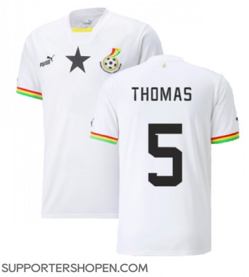 Ghana Thomas Partey #5 Hemma Matchtröja VM 2022 Kortärmad